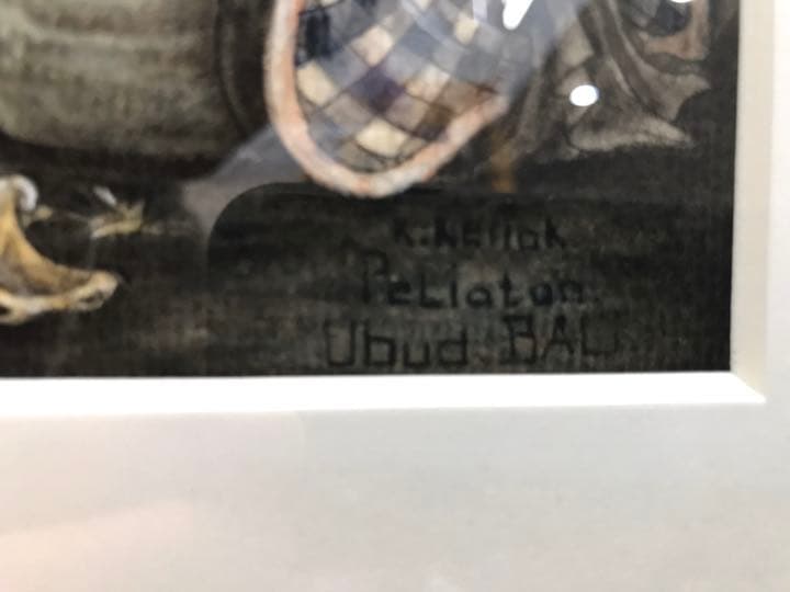 絵画　バリ絵画　カエル