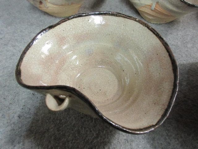 萩焼坂倉新兵衛片口鉢五客箱入り [B24850]