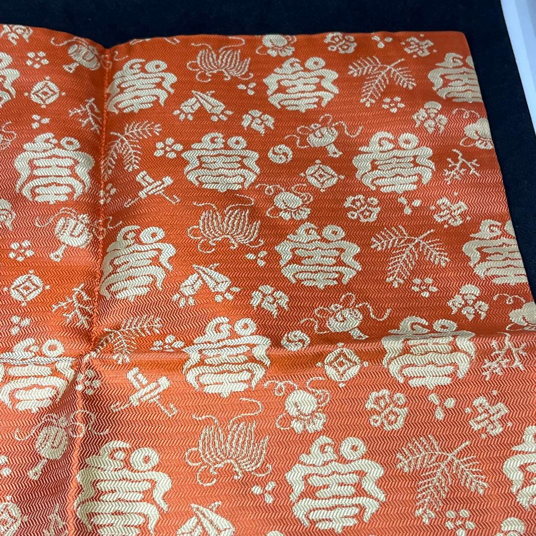 土田友湖　帛紗　『而妙斎宗匠御好 松宝紹巴』　ふくさ　茶道具　正絹　共箱