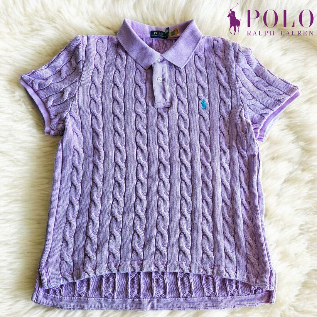 めぇめぇ様☆ポロラルフローレン ケーブル編み ポロシャツ ピンクパープルXL半袖