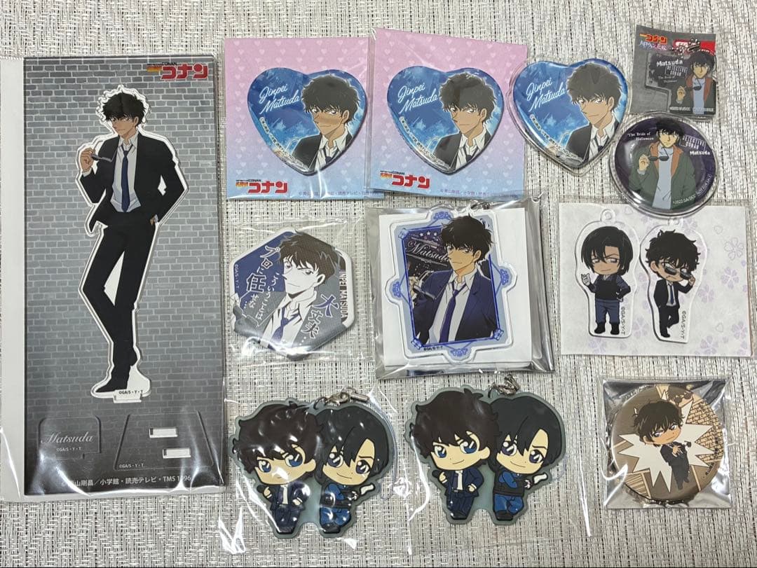 松田陣平 缶バッジ ラバスト アクキー 萩原研二 名探偵コナン
