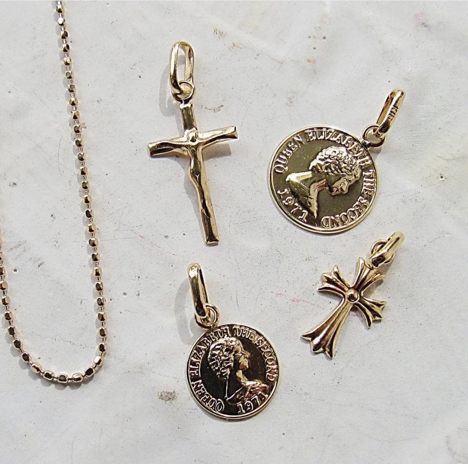 新品 K18  ネックレス トップ 刻印 18K ネックレストップ L