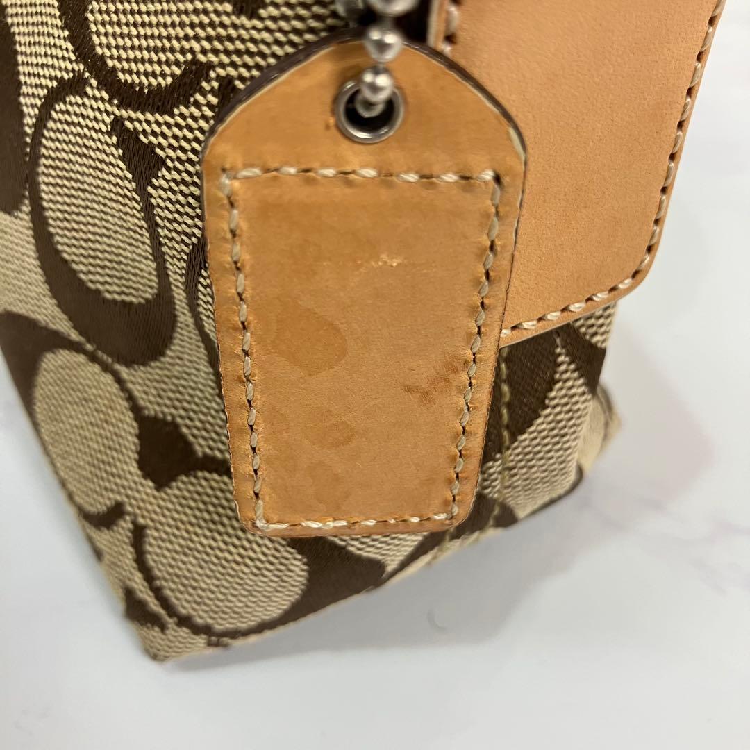 COACH コーチ 6371 アクセサリーポーチ シグネチャー　ワンショルダー