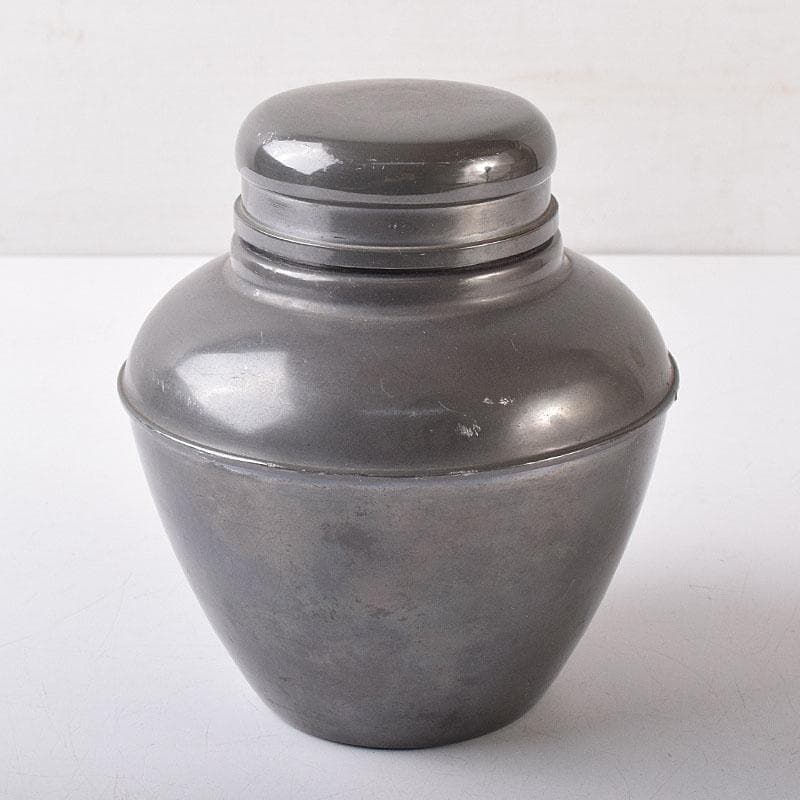 煎茶道具　錫製　茶壷　茶心壷　約718g　F　R8746