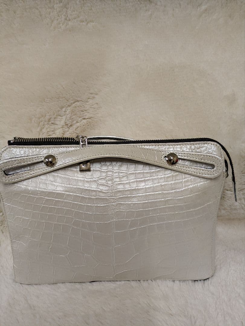 クロコダイル皮革　2wayハンドバッグ