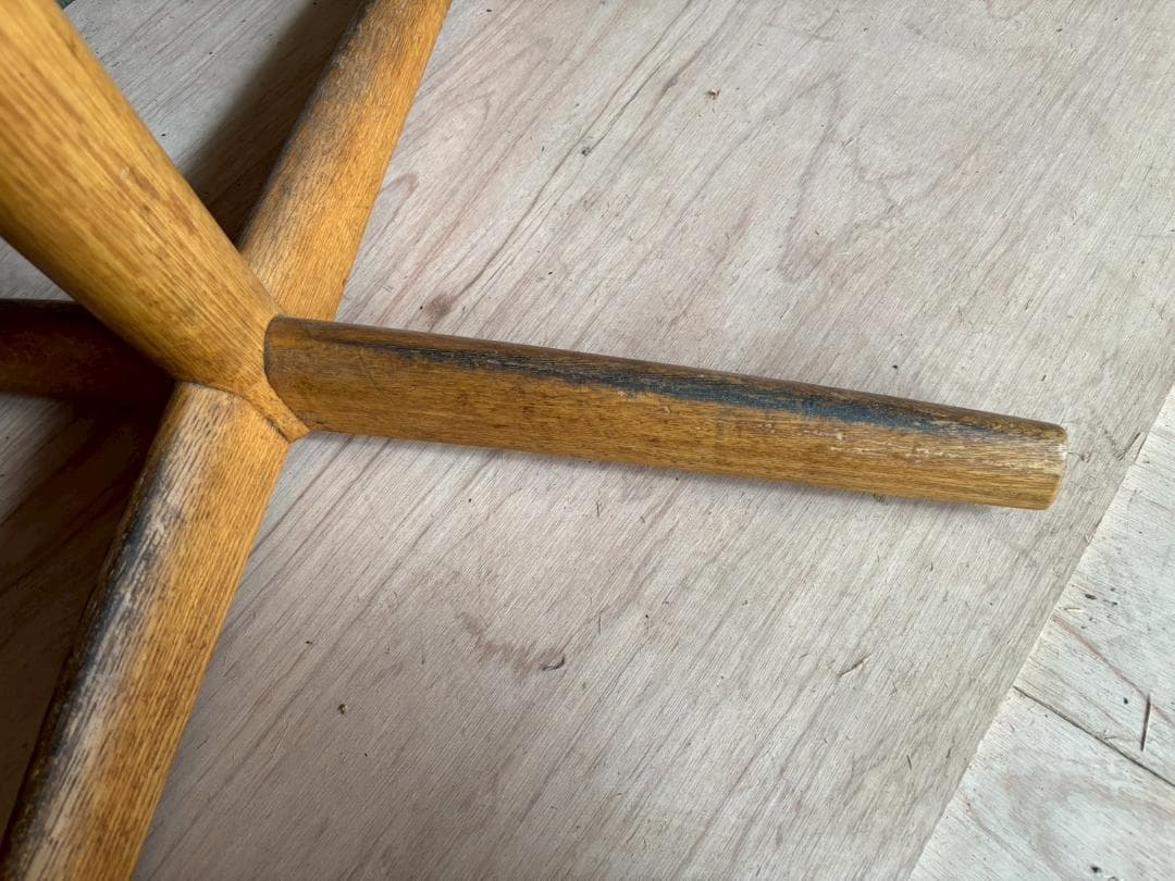 ②飛騨産業　キツツキ　円形テーブル　ダイニングテーブル　ヴィンテージ　インテリア