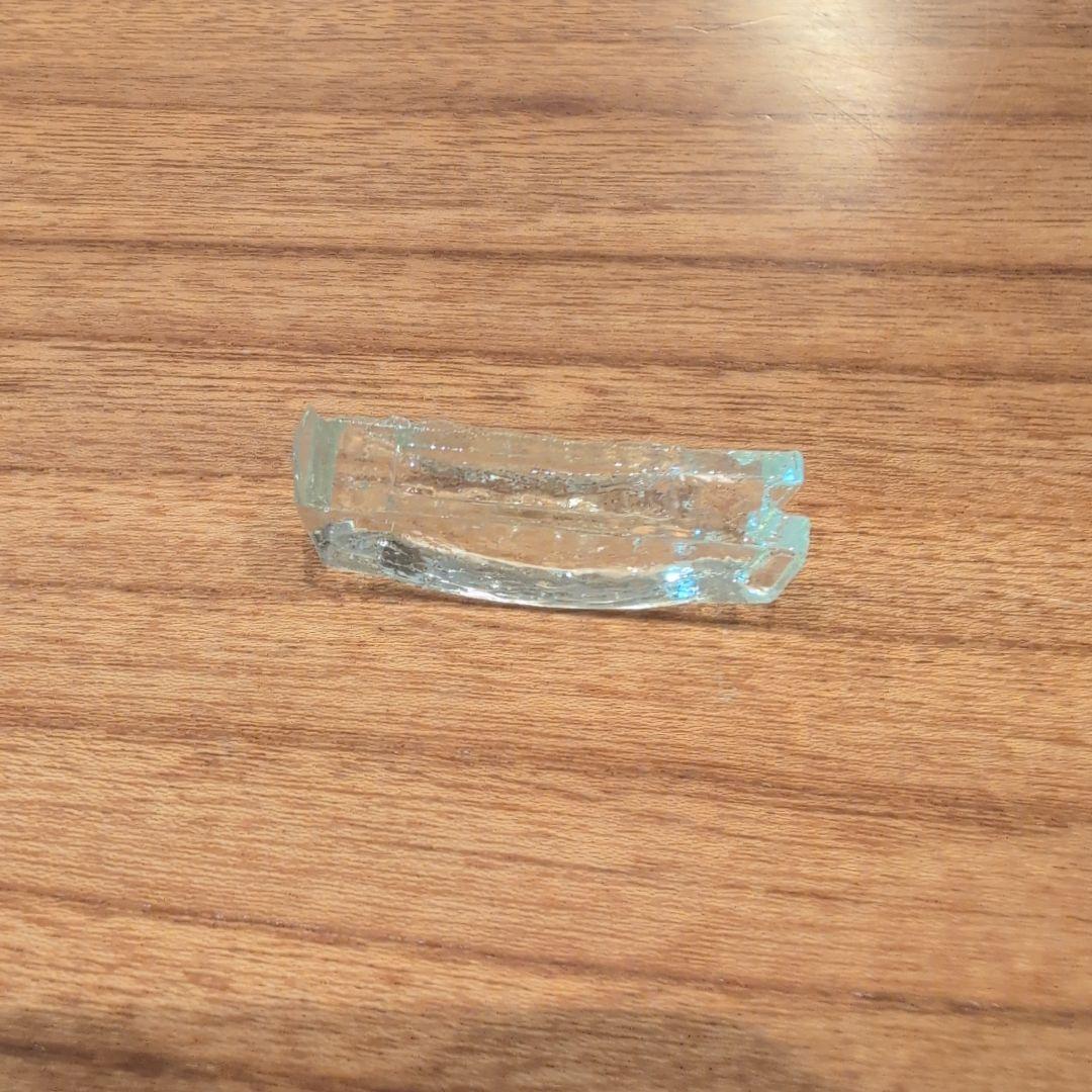 【希少品】　不二式　戸滑襖用　ウランガラス　気泡ガラス