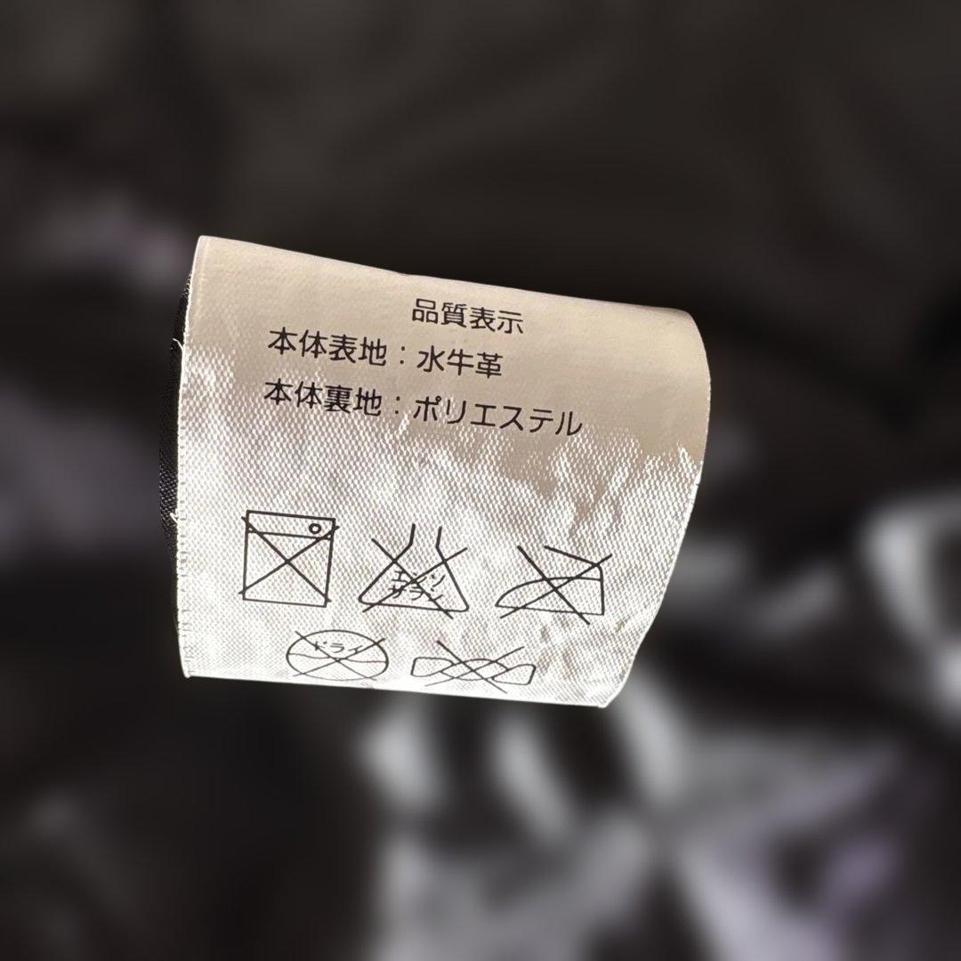 【ビックサイズ】美品　フリーダム　シングルライダースXL 黒　水牛革　ノーカラー