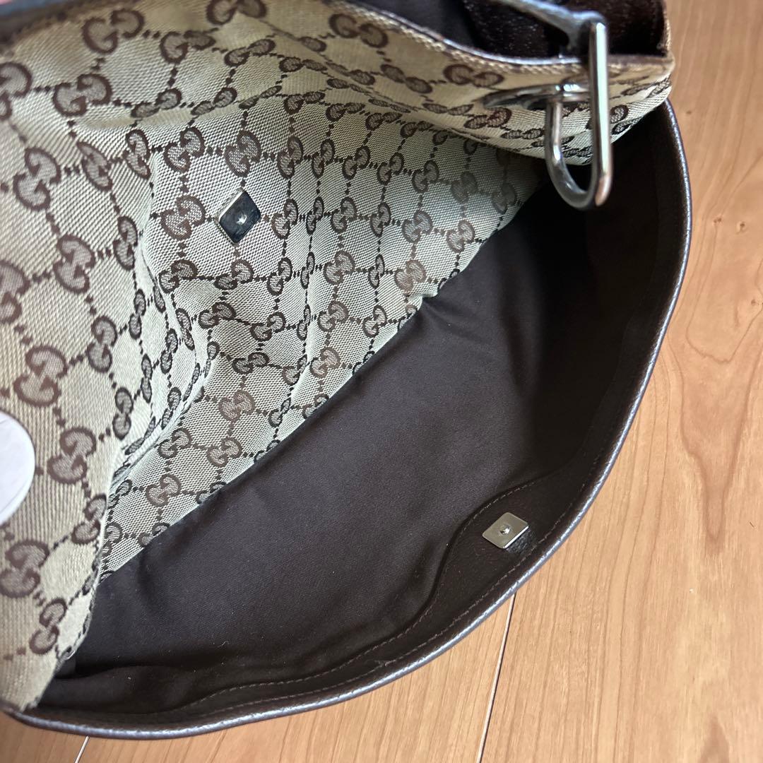 GUCCI グッチ　GGキャンバス　ショルダーバッグ　トートバッグ　ブラウン