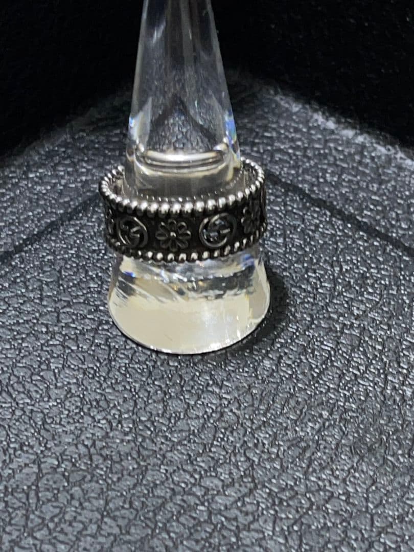 シルバー925 GUCCI　フラワーリング　スネークリング　ggリング ダブルg