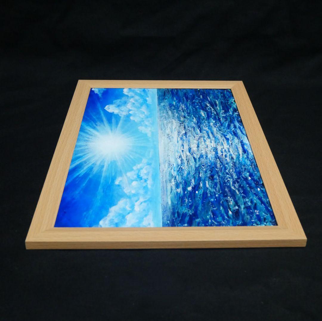 油絵 油彩 油彩画 絵 絵画 【輝きの海】