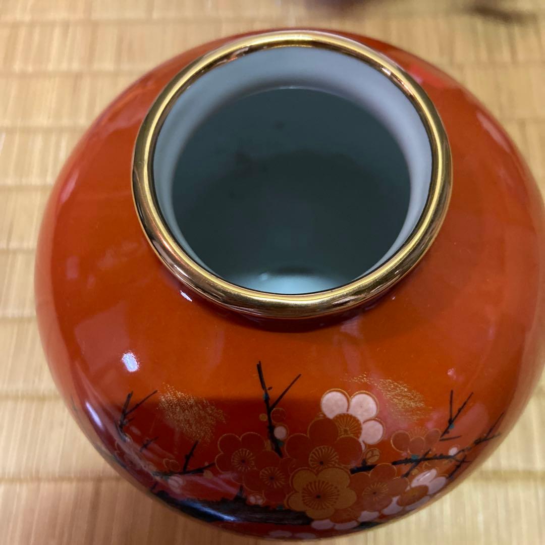 蔵出し！昭和レトロ【　飾り皿・花入・灰皿・皿立て・松梅菊　】金彩4点セット