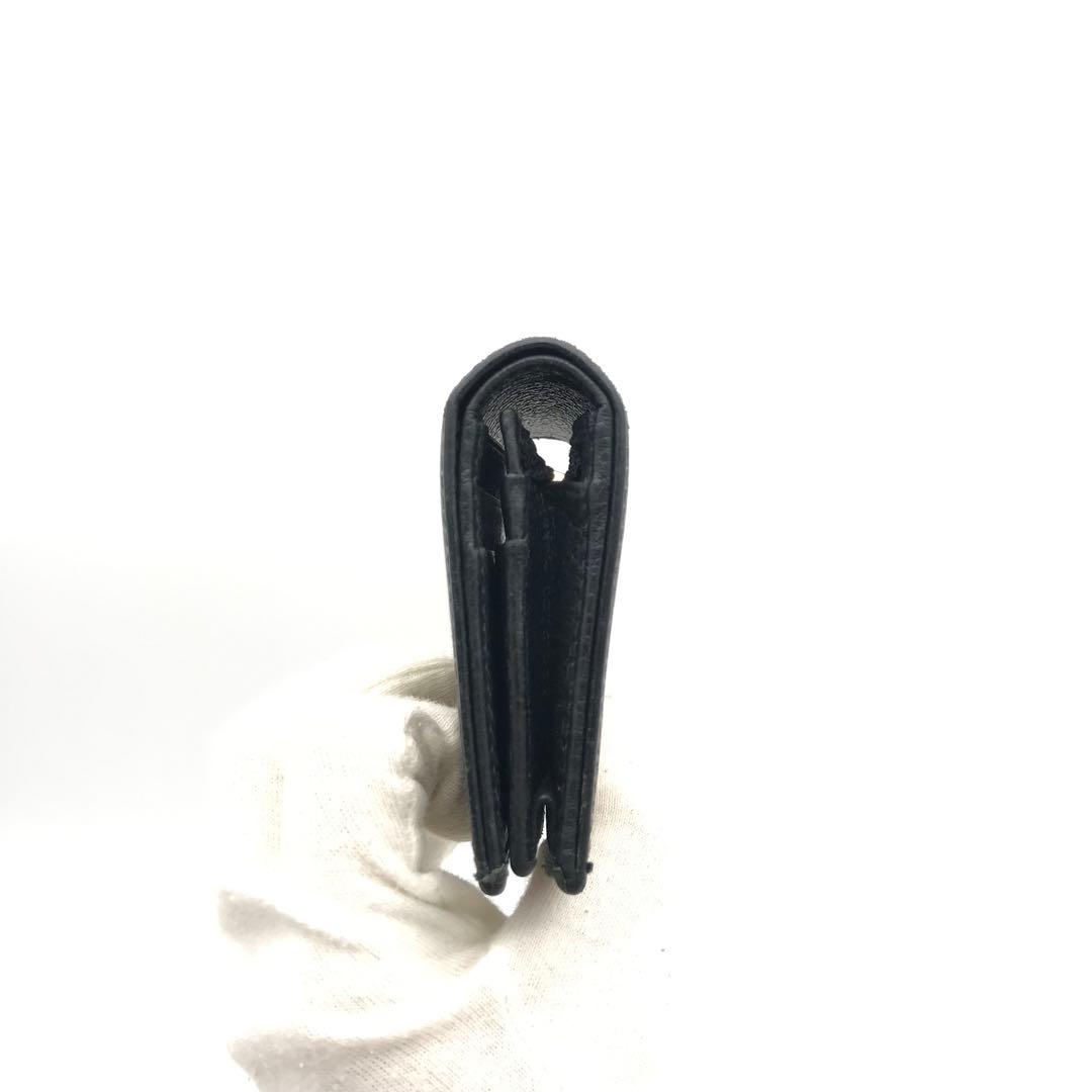 正規品　新品同様　グッチ財布　グッチ折り財布　GGマーモント　ブラックレザー