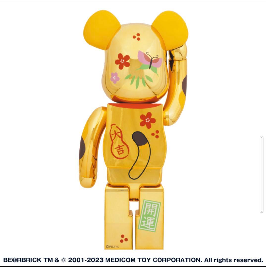 【未開封】BE@RBRICK 招き猫 ペコちゃん 福 金メッキ 1000%