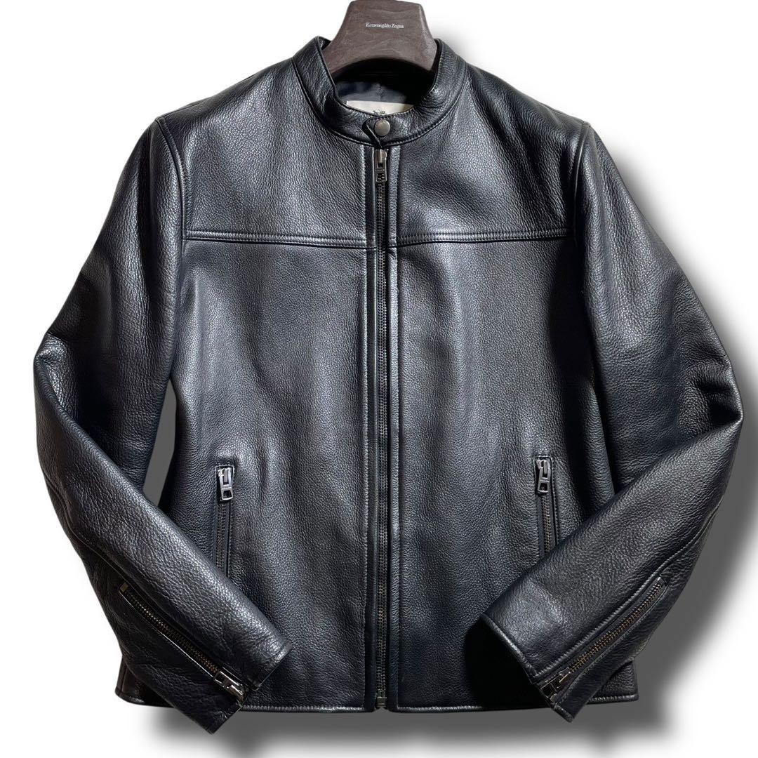COACH シングルライダースジャケット　レザージャケット　ブラック　レザー