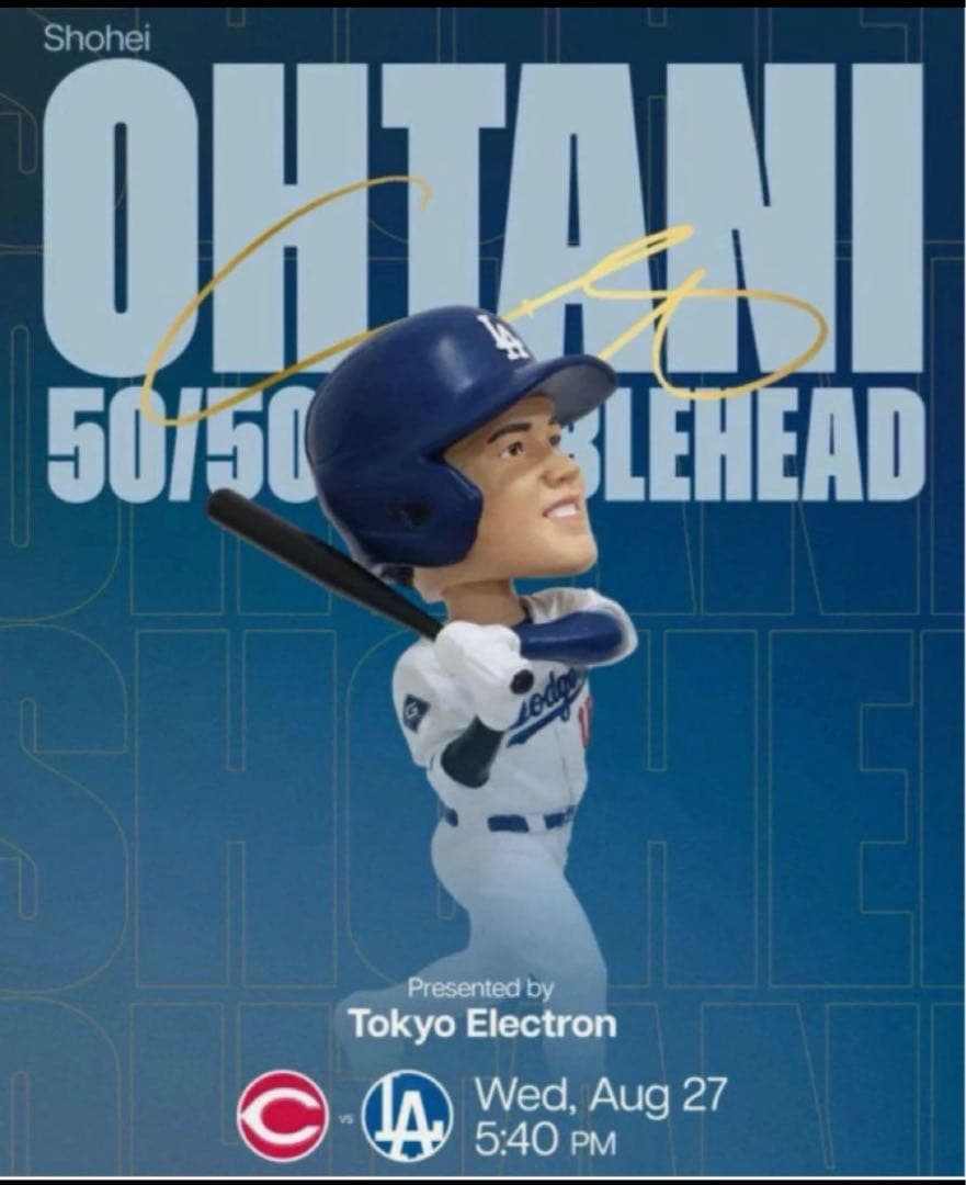 大谷翔平 50/50 ボブルヘッド ドジャーススタジアム 来場者限定