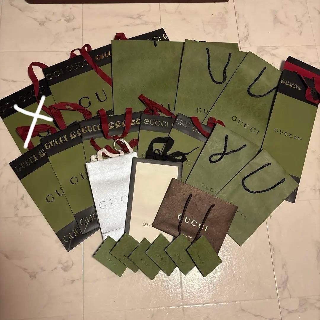 GUCCI グッチ 紙袋 ギフト袋 ギフトBOX 15点セット