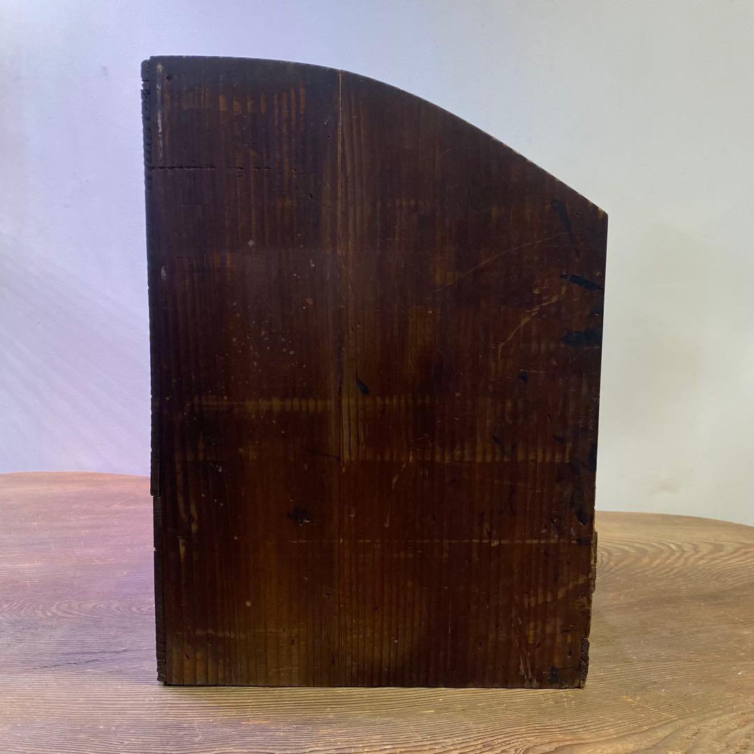 引き出しの付いた古い本立て アンティーク