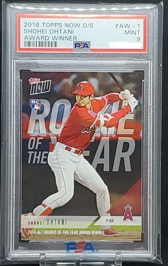 大谷翔平選手 2018年MLBルーキーオブザイヤー受賞記念カード(PSA鑑定済)