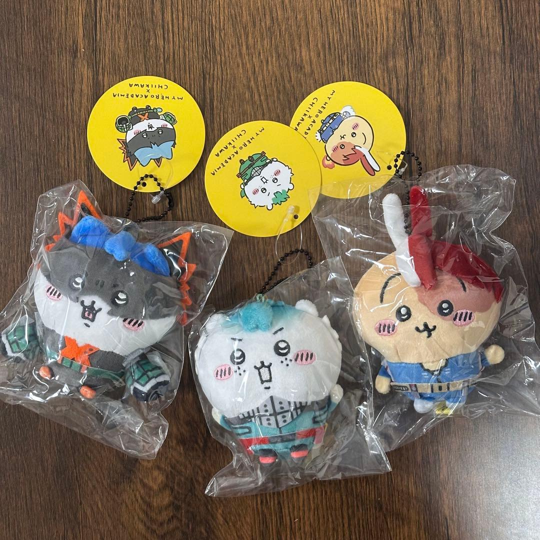 【正規品】ちいかわ　僕のヒーローアカデミア　ヒロアカ　マスコット　3点セット