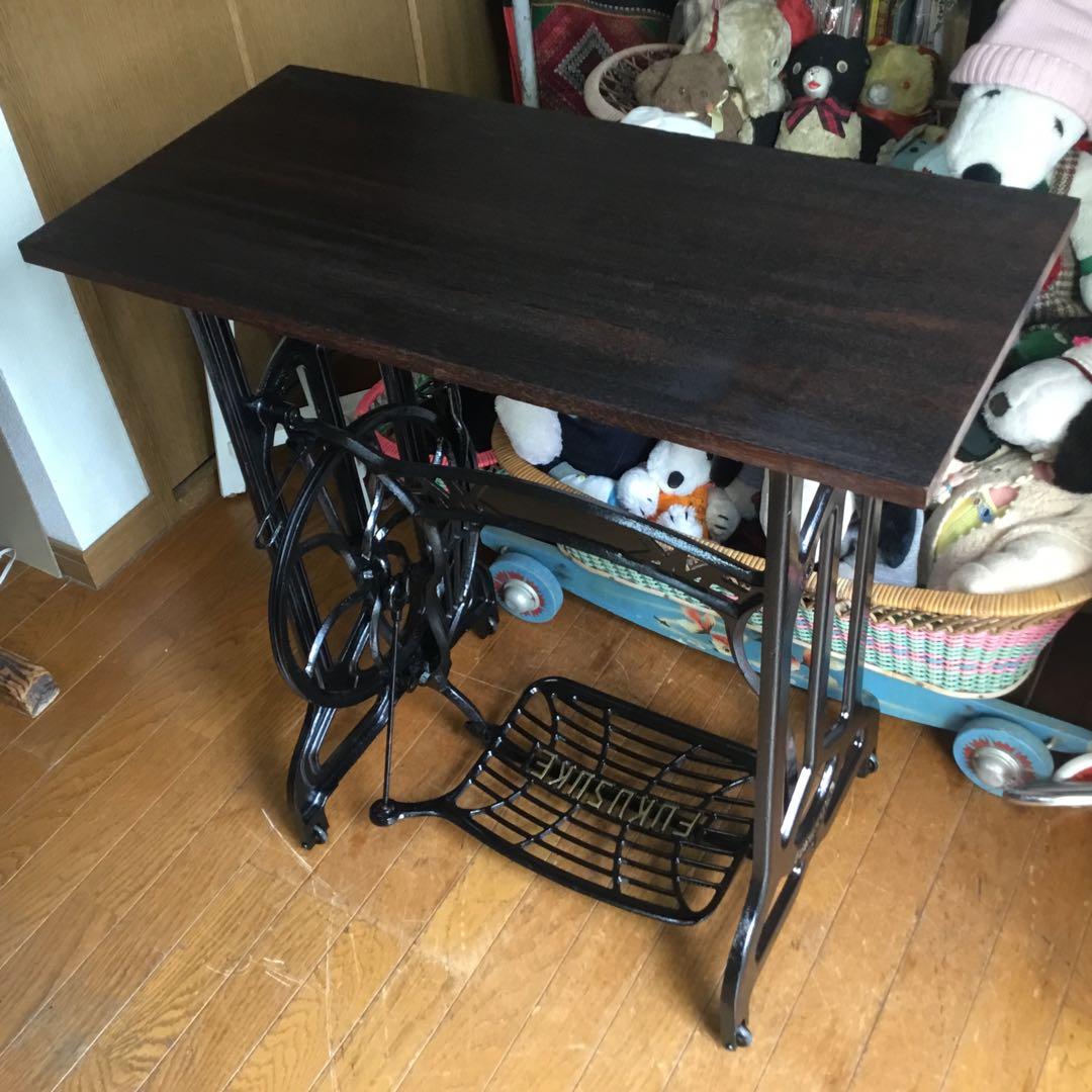 ※アンティーク※ FUKUSUKE足踏みミシン脚のテーブル　アイアン