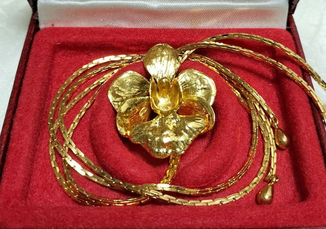 RISIS　22K　蘭ネックレス　ジュエリー　ループタイ　＊新品・未使用品＊