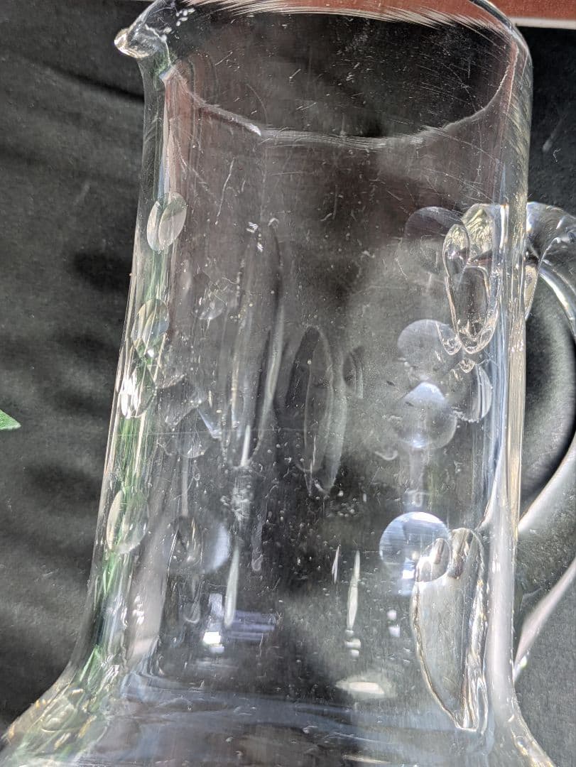 イギリス アンティーク ガラス製 ウォーターピッチャー ジャグ