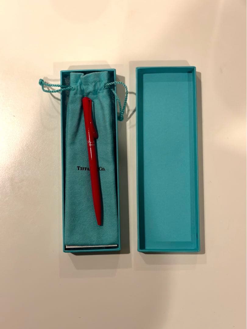 Tiffany & Co. 赤 ボールペン 専用ボックス付き