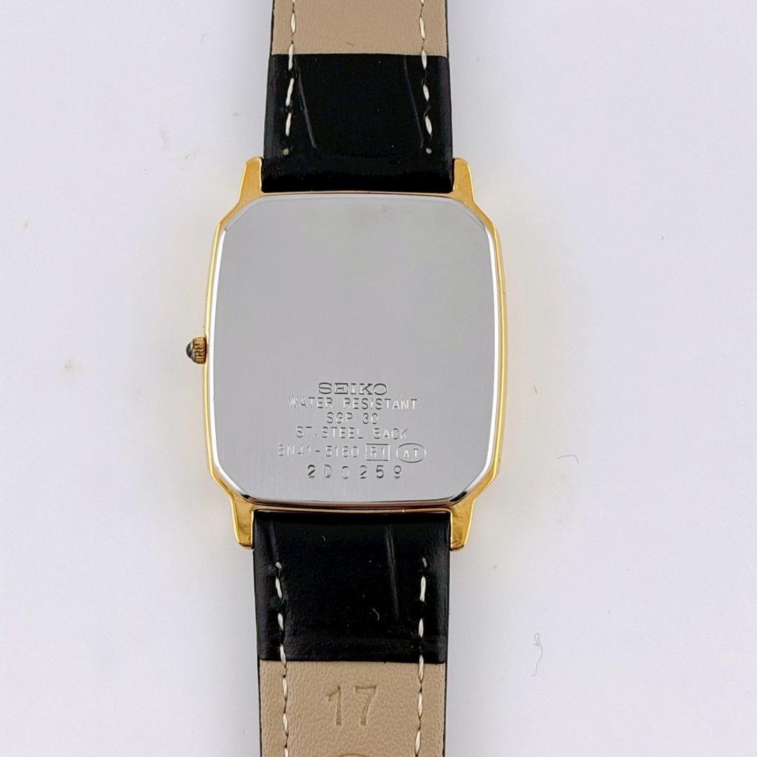 【電池交換済】SEIKO　DOLCE　腕時計　新品ベルト　クォーツ　ゴールド