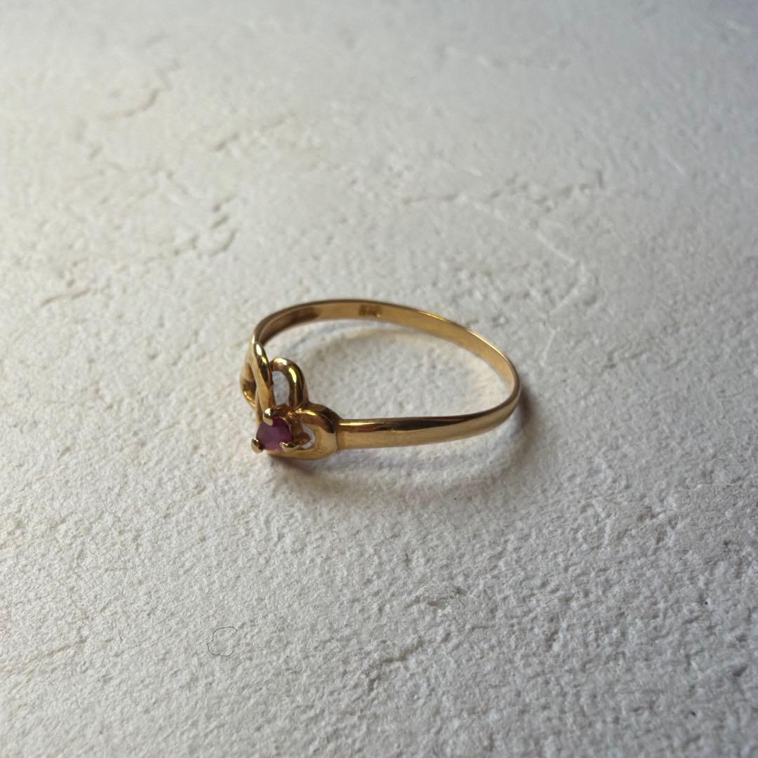 K18 ハート リング