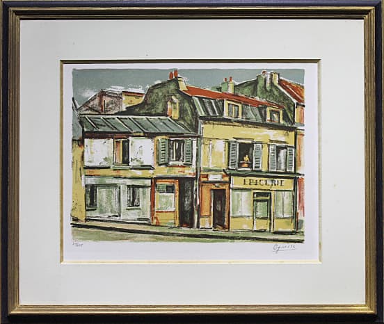 荻須高徳 【パリの魂 食品店】 リトグラフ