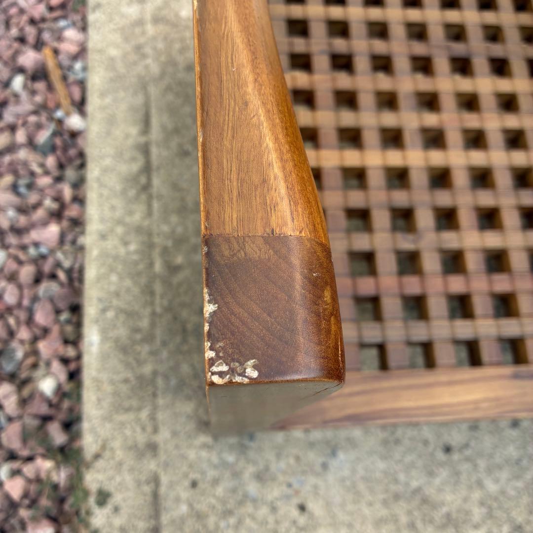 ローテーブル　ローチェア2脚セット　コーヒーテーブル　アンティーク　アジアン