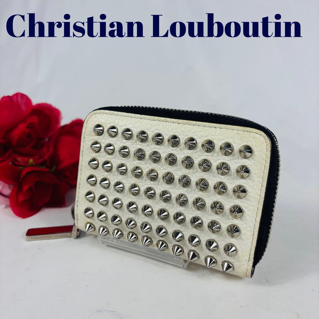 クリスチャンルブタン スタッズ レザー ケース カードケース ウォレット