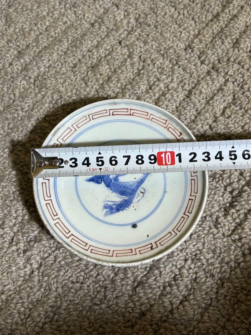 古伊万里色絵金彩蓋茶碗 江戸〜明治期 蓋付き御茶碗 麒麟 銘あり 染付 骨董品