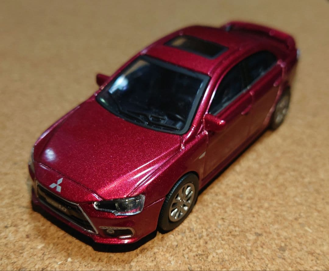 三菱海外仕様 ギャランフォルティス メタリックレッド ミニカー