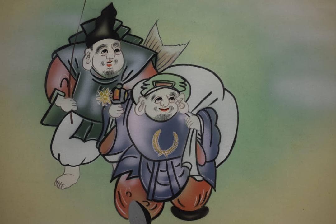 真作/華萌/一富士二鷹三茄子/桐共箱付/布袋屋掛軸HF-557