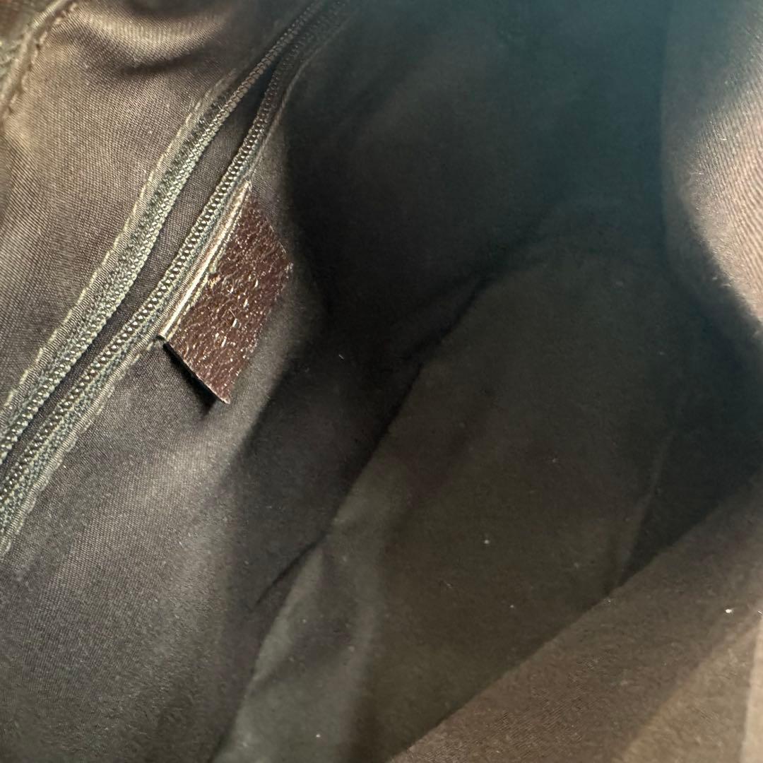 希少 グッチ ワンショルダーバッグ ハンドバッグ GGキャンバス レザー