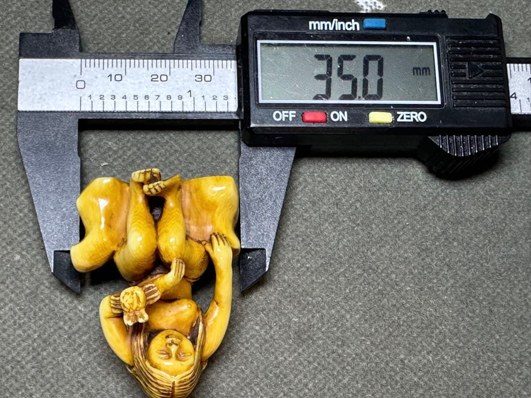 極上　根付　海女　天然素材　アンティーク　和彫　置物　骨董　飾り物　古美術品