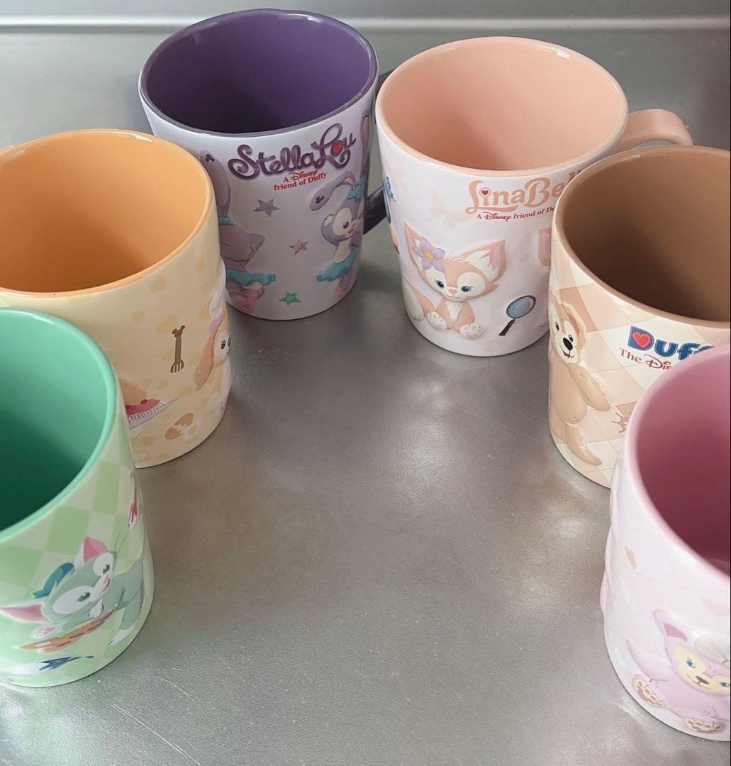 上海ディズニー ダッフィーフレンズマグカップ セット6セット