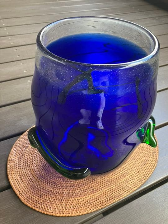 琉球ガラス　稲嶺盛吉　花瓶