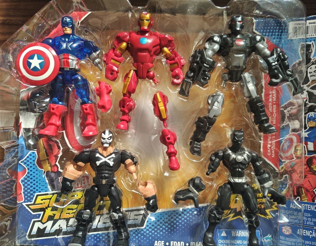 マーベルスーパーヒーローマッシャーズ５体セット　ブラックパンサー・クロスボーンズ