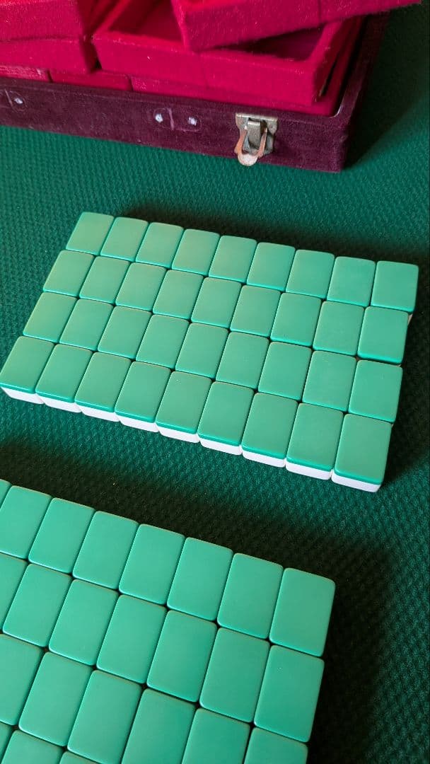 鶴一索　ミズノ丸一　ひまわり　背緑　27mm　＆東京麻雀　竹牌　チップ　セット