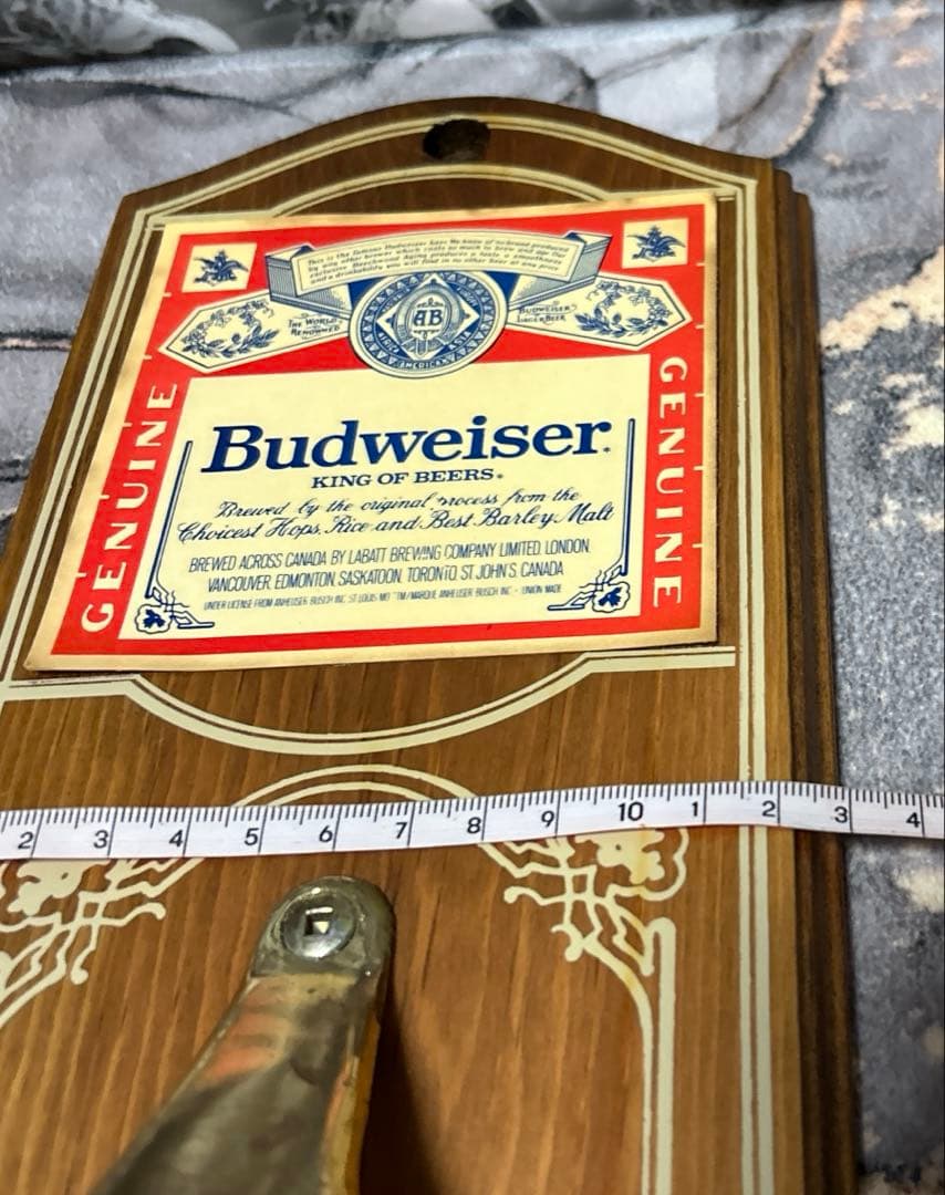 ビンテージ品 バドワイザー（Budweiser）壁掛け式栓抜 希少