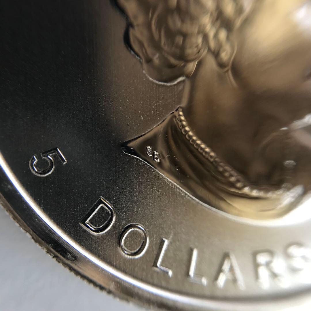 2011年　カナダ メープルリーフ 1オンス銀貨 5ドル