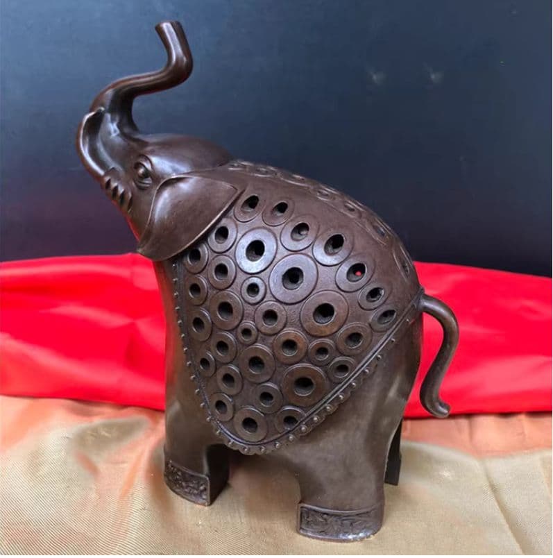 銅器 香炉 吉象香炉 香道具 茶道具 工芸品 美術品 置物