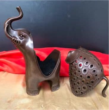 銅器 香炉 吉象香炉 香道具 茶道具 工芸品 美術品 置物