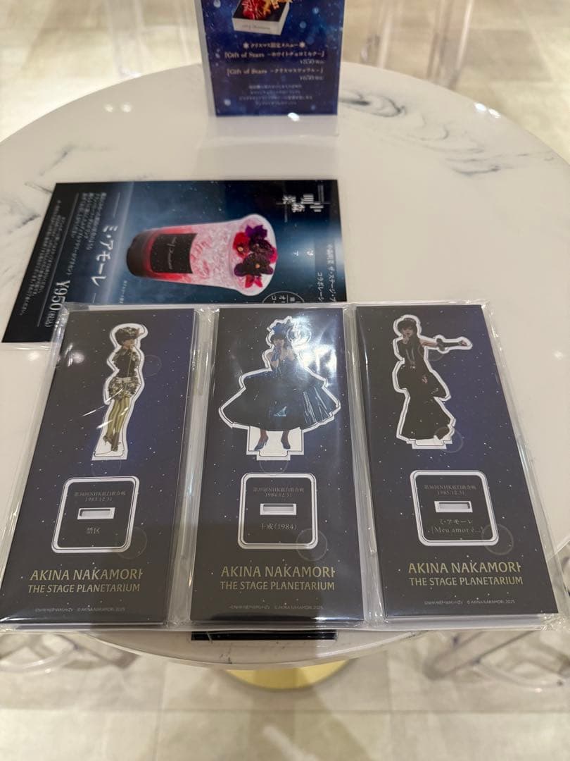 中森明菜　アクリルスタンドコンプリートセット特典付＋ブロマイド3枚✖️4種特典無し