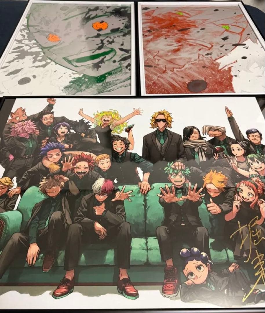 【フレーム付き】ヒロアカポスター三枚セット【原画展】【応募者全員】