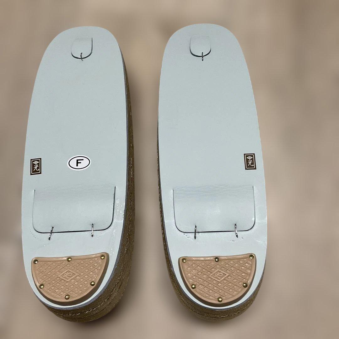 ◆未使用◆御誂菱屋◆草履和装バックセット◆金糸◆絹 ◆本革使用◆24cm◆箱入