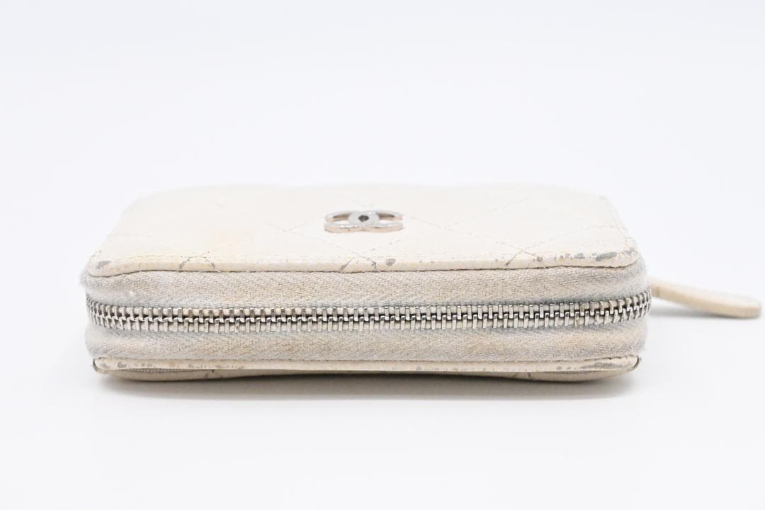 CHANEL　シャネル　キャビアスキン　ラウンドジップ　ココマーク